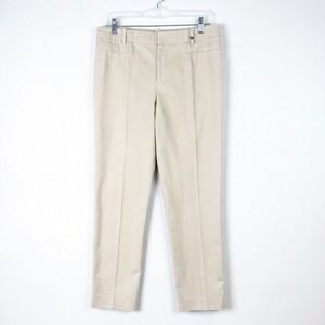 Calvin Klein Womens Size 8 Beige Straight Leg Dress Pants Khaki Trousers Casual